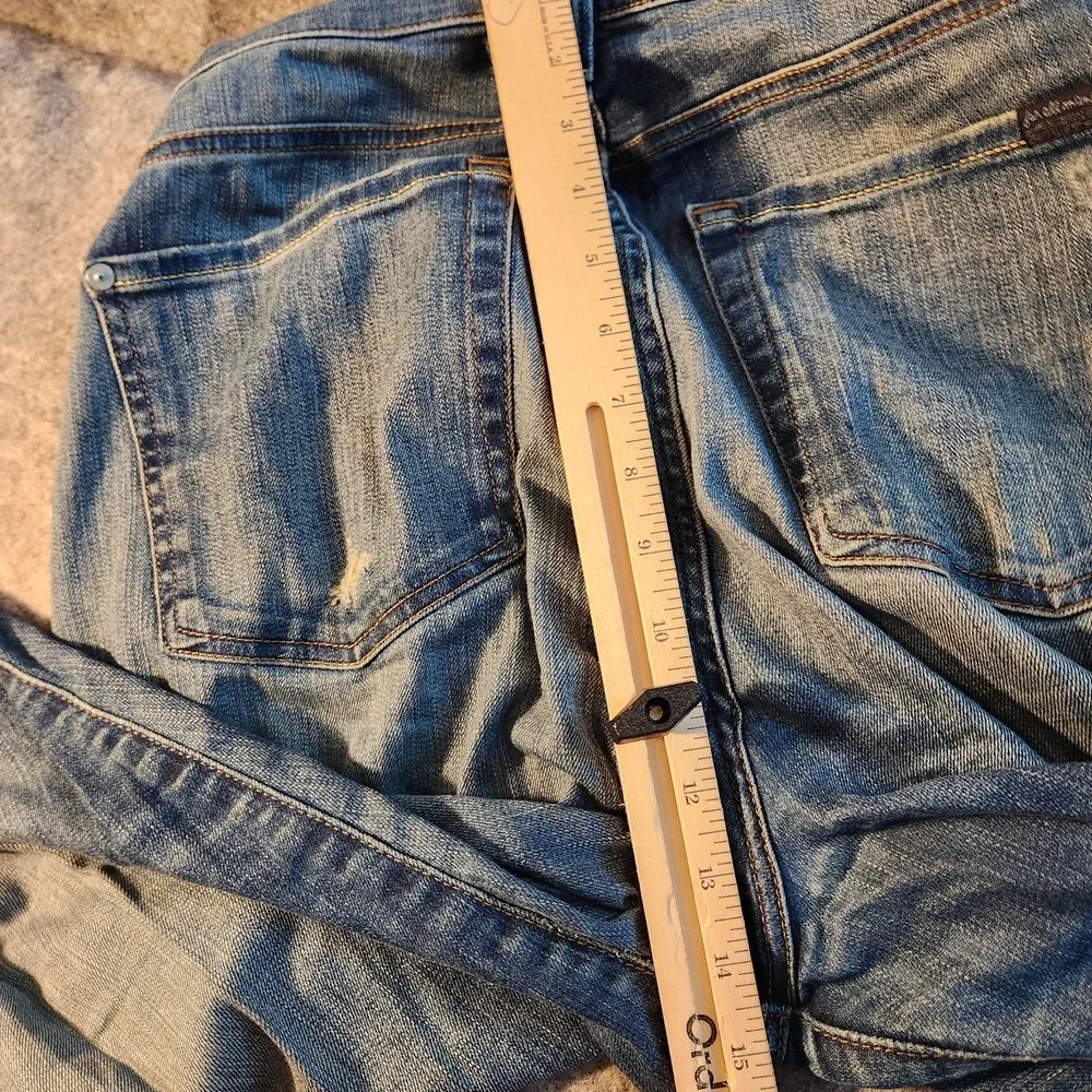 Vintage Y2K 7 For All Mankind Jeans Womens 27 High Waist Ankle Skinny Distressed